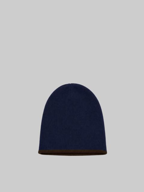 The Frankie Shop Inko Cashmere Reversible Beanie - Brown/Navy