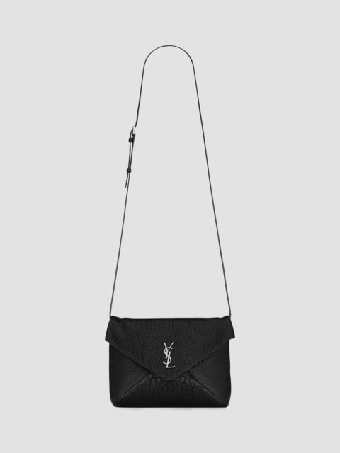 SAINT LAURENT Women's Cassandre Envelope Messenger in Lambskin - Black