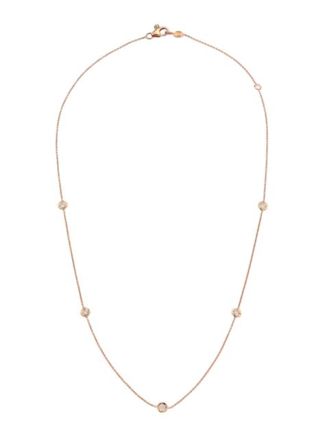ROBERTO COIN Women's Diamond By The Inch 18K Rose Gold & Diamond 5-Station Necklace/18" - Gold