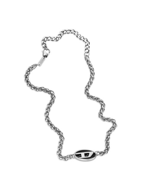 Diesel logo-pendant chain necklace
