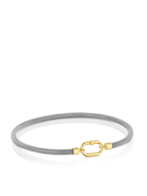 TOUS Steel and 14K solid gold Bangle TOUS Unlock