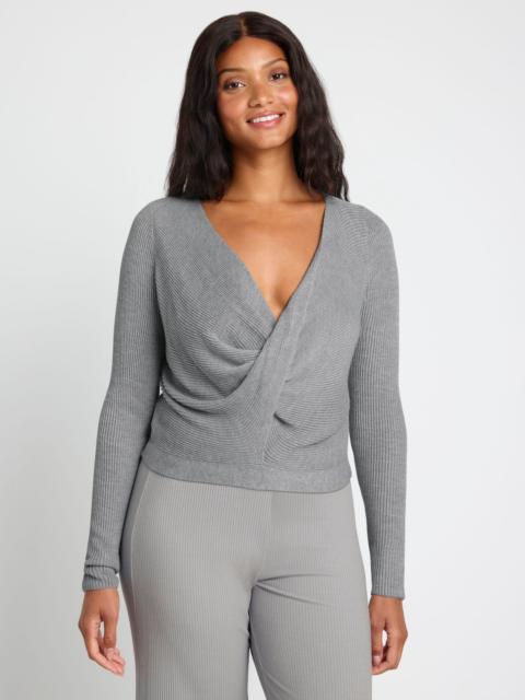 Splendid Loopknit LYR Surplice Sweater