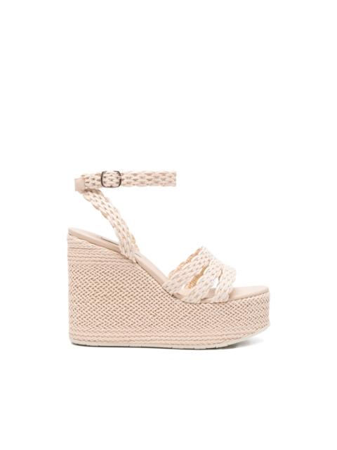 CASADEI woven wedge espadrilles