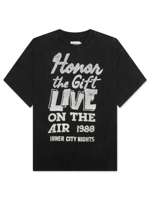 HONOR THE GIFT LIVE ON THE AIR T-SHIRT - BLACK