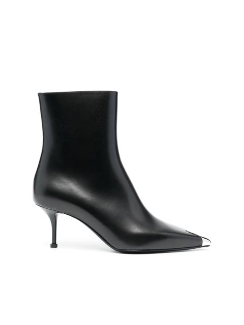 Alexander McQueen 70mm leather ankle boots