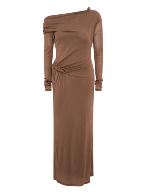 Paris Georgia Croissant long-sleeve twisted maxi dress