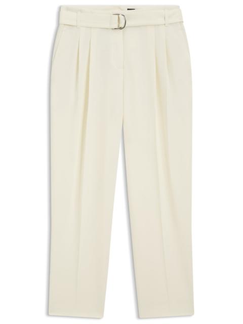 BOSS TAPERED-FIT PANTS IN JAPANESE CREPE WITH BELT