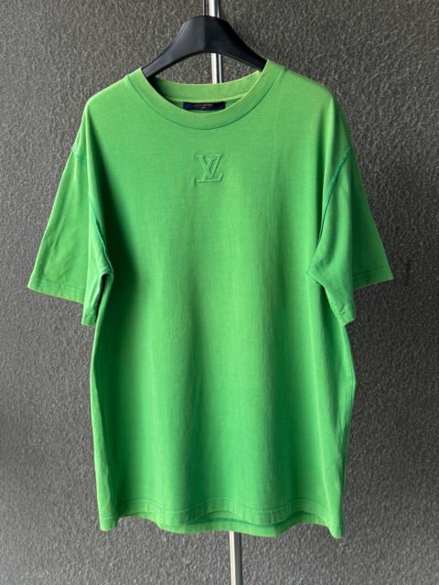 Louis Vuitton Louis Vuitton Green Embossed Logo Short Sleeve Top