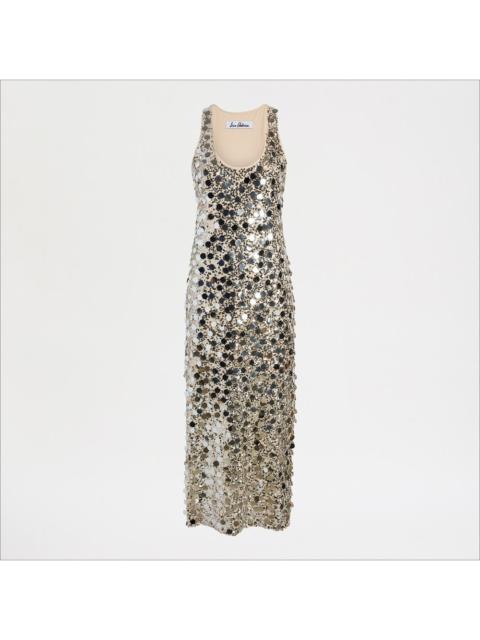 Sam Edelman Mesh Sequin Tank Midi Dress