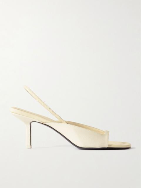 NEOUS Kamui leather-trimmed cady slingback sandals Cream