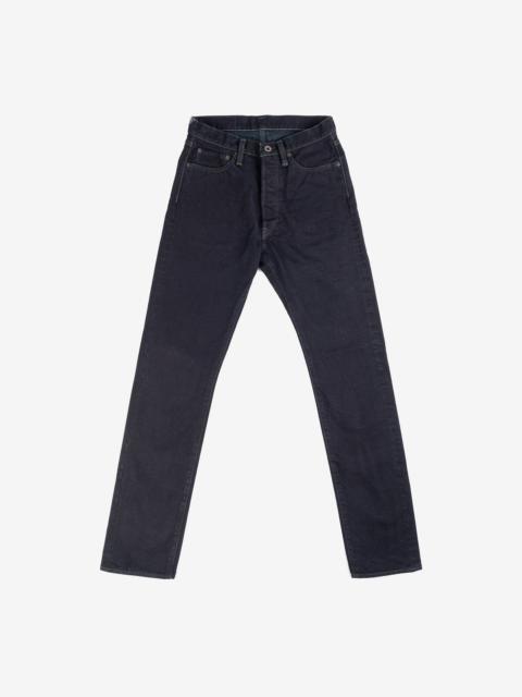 IH-888S-142OD 14oz Selvedge Denim Medium/High Rise Tapered Cut Jeans - Indigo Overdyed Black