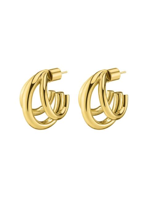 JENNIFER FISHER Triple Lilly Huggie Earrings - Yellow Gold - 0.60in