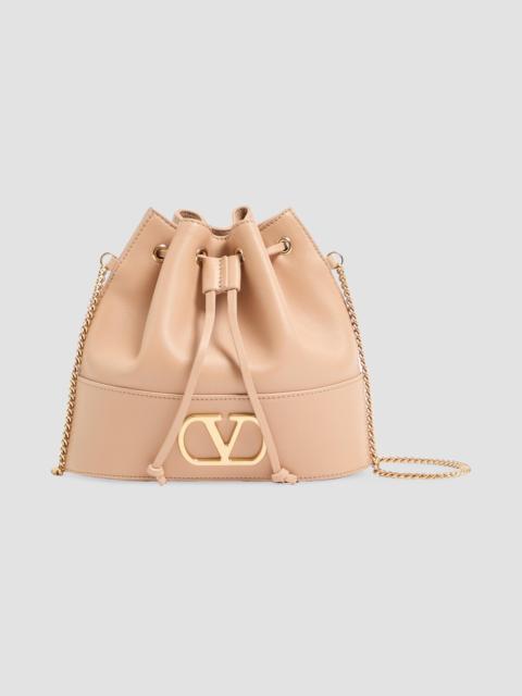 Valentino Women's Mini VLogo Signature Bucket Bag in Nappa Leather - Beige