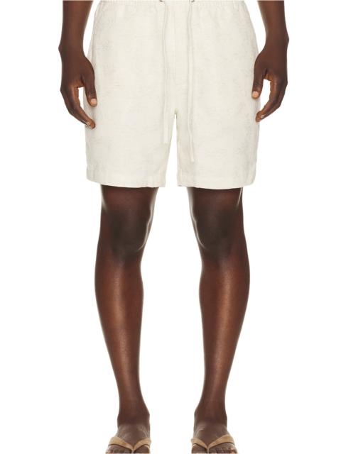 Marine Layer 6" Saturday Jacquard Linen Short