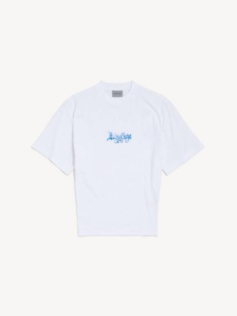 BALENCIAGA Women's Sketchy Short Sleeve Top in White