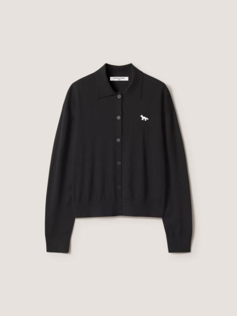 Maison Kitsuné PROFILE FOX MERINO RELAXED POLO CARDIGAN