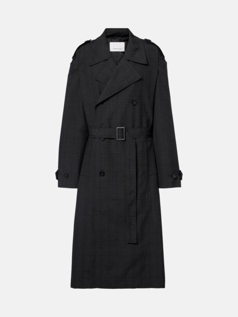 The Frankie Shop Bleecker plaid trench coat