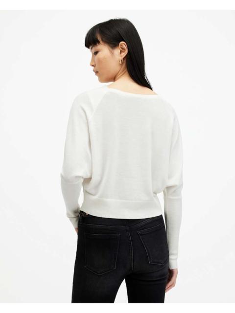 ALLSAINTS RIDLEY CROPPED MERINO WOOL SWEATER