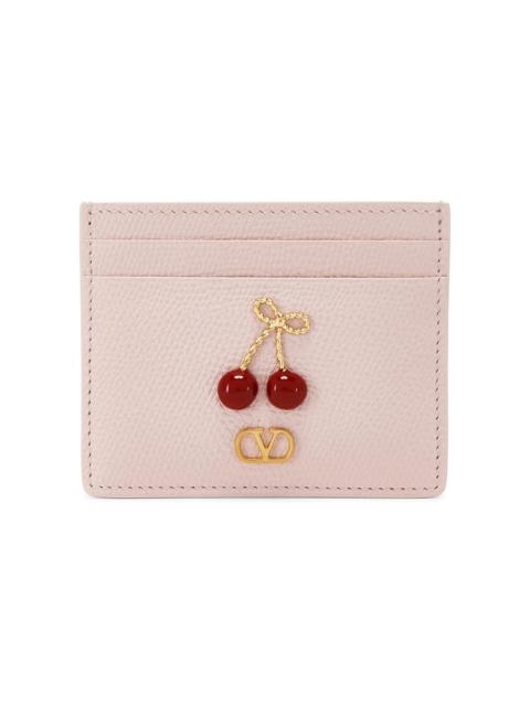 Valentino Cherry Logo Card Holder