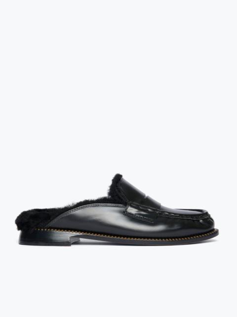 FRĒDA SALVADOR TEMI SHEARLING PENNY LOAFER MULE