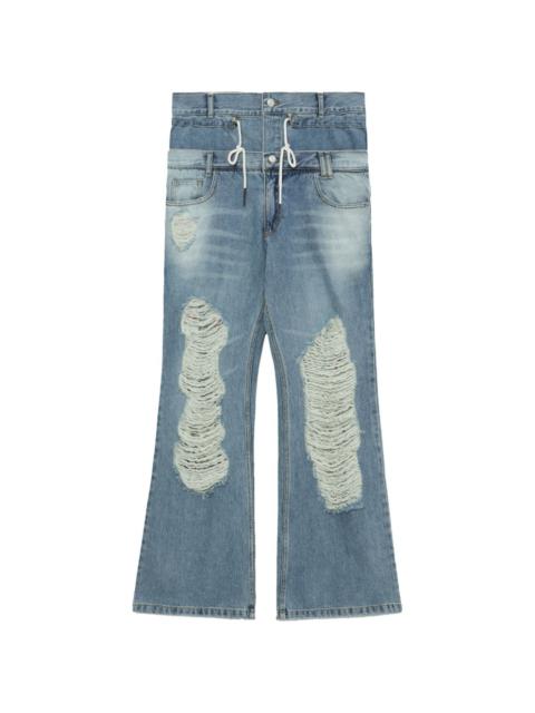 Beria high-rise straight-leg jeans