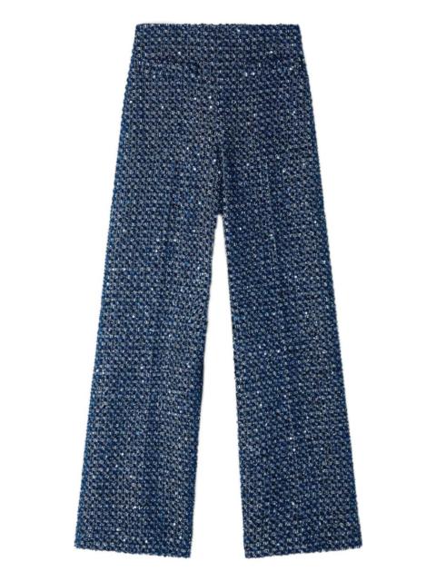 Sandro sequin-embellished straight trousers