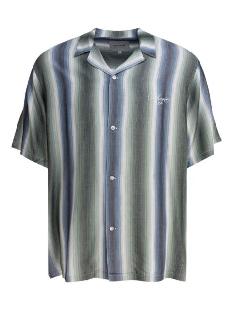 Dashner striped embroidered-logo shirt