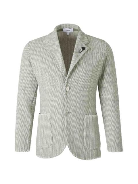LARDINI herringbone single-breasted blazer