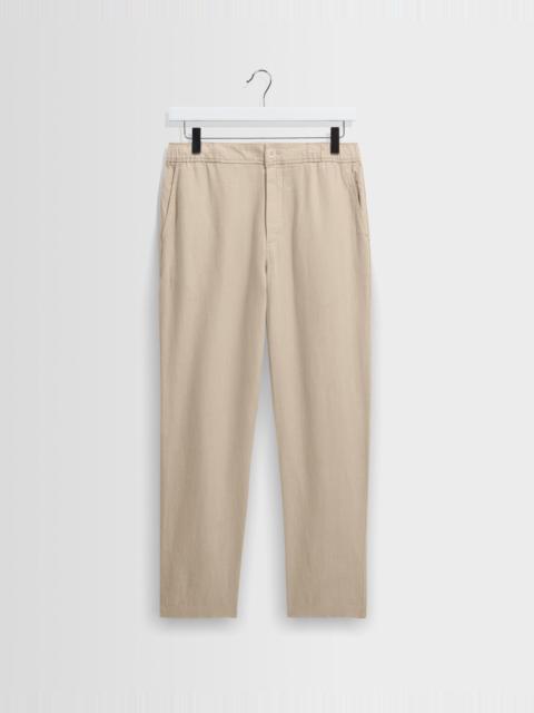 Wax London Kurt - Beige Washed Linen Relaxed Fit Trousers