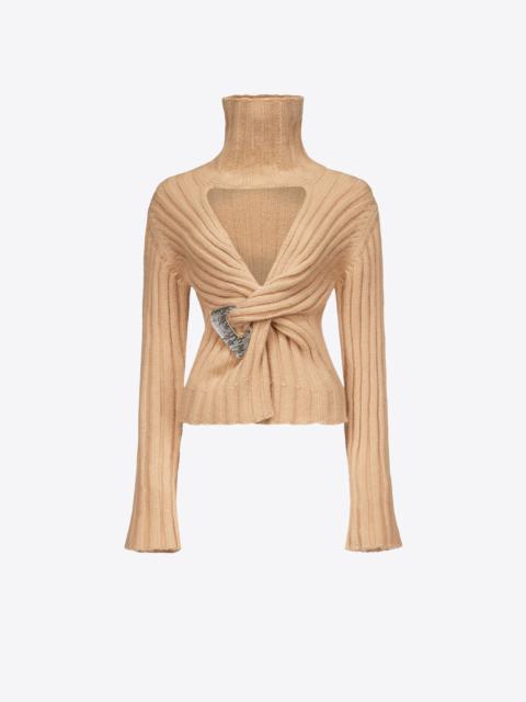 AREA TWISTED KNIT TURTLENECK SWEATER