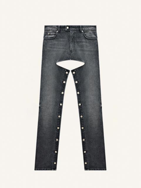 courrèges DENIM CHAPS PANTS