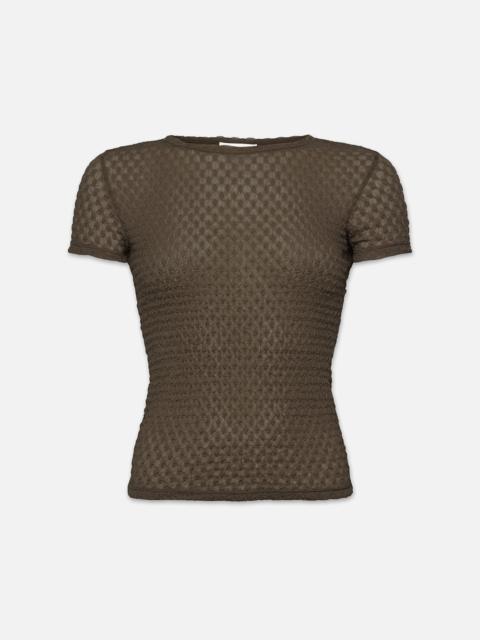 Mesh Lace Baby Tee in Cypress