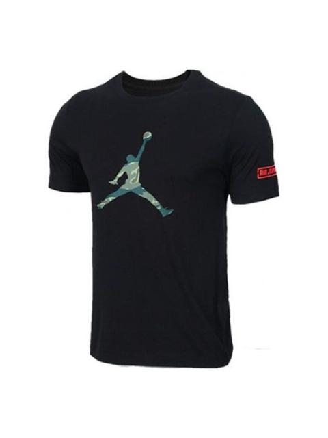 Jordan Air Jordan Jumpman LOGO Basketball Sports TEE Men Black AT9181-010