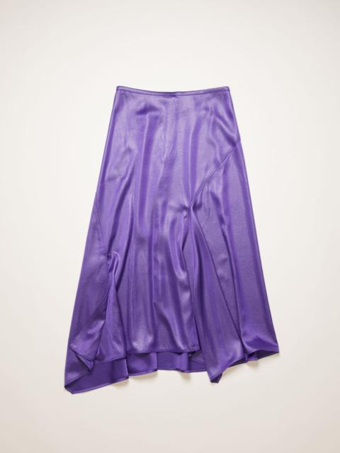 Acne Studios Bias-cut satin skirt electric purple