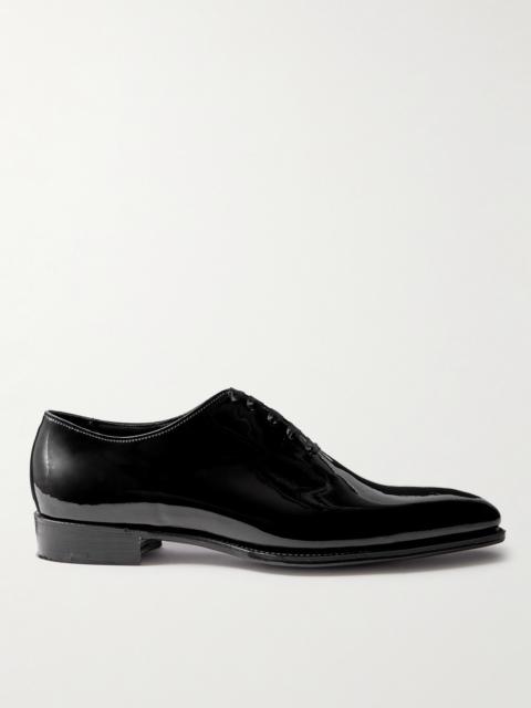 GEORGE CLEVERLEY Merlin Whole-Cut Patent-Leather Oxford Shoes