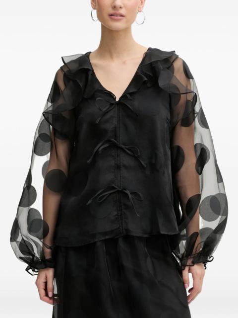 STINE GOYA ruffled polka-dot blouse