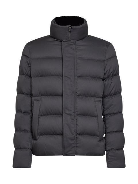 Herno Grey Arendelle and faux fur bomber jacket
