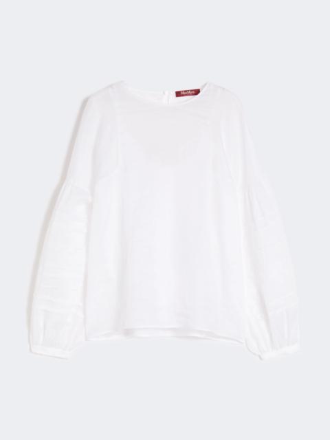 Max Mara PAESE Ramie gauze blouse - WHITE