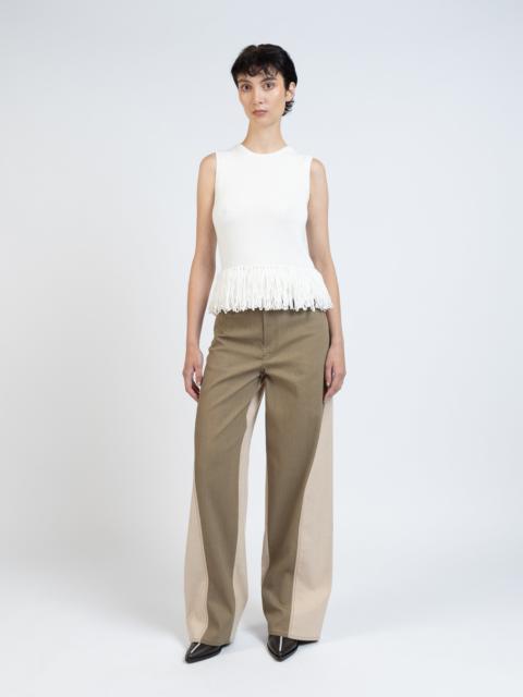 Elleme Knit top With Fringe/Off White