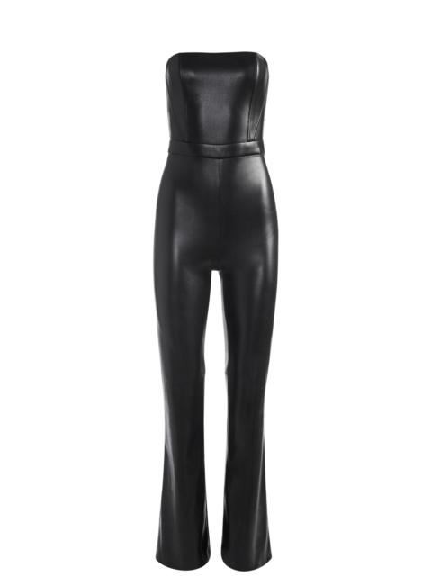 Alice + Olivia LAVERA VEGAN LEATHER JUMPSUIT