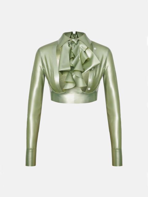 POSTER GIRL BAILEY BLOUSE LATEX DOLLAR BILL GREEN