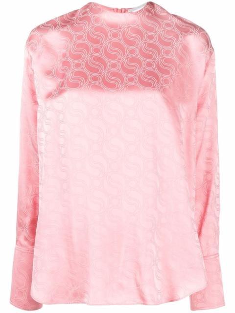 Stella McCartney geometric pattern long-sleeved blouse