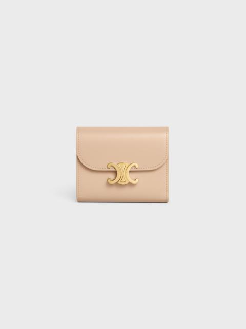 CELINE Small Flap Wallet TRIOMPHE in Shiny calfskin