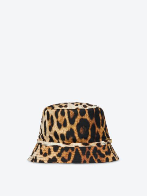 Moschino NYLON LEOPARD PRINT HAT