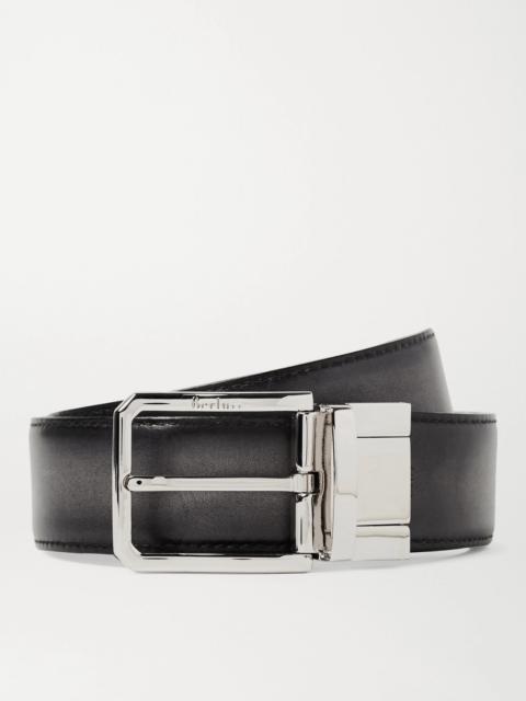 Berluti Versatile 3.5cm Scritto Reversible Venezia Leather Belt