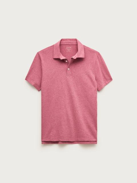 J.CREW Sueded cotton polo shirt