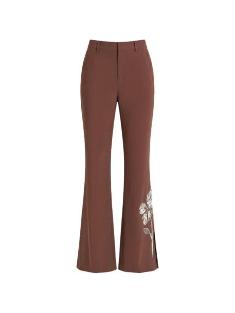 Cinq à Sept Gilded Peony Jaxyn flared trousers