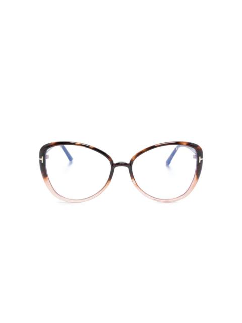 TOM FORD two-tone cat-eye frame glasses