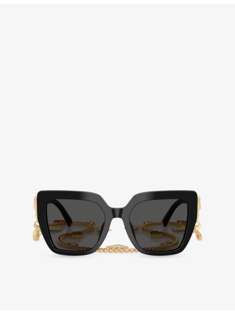 Dolce & Gabbana DG4538 Square-Frame Acetate Sunglasses