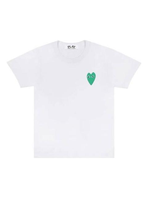 (WMNS) COMME des GARCONS PLAY Basic T-Shirt Green Heart 'White' AZ-T043-051